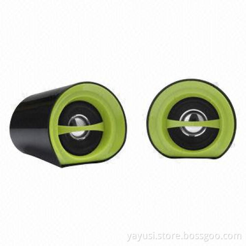 2.0CH Computer Speakers, 50-18,000Hz Frequency Responses, Sized 75 x 80 x 80mm